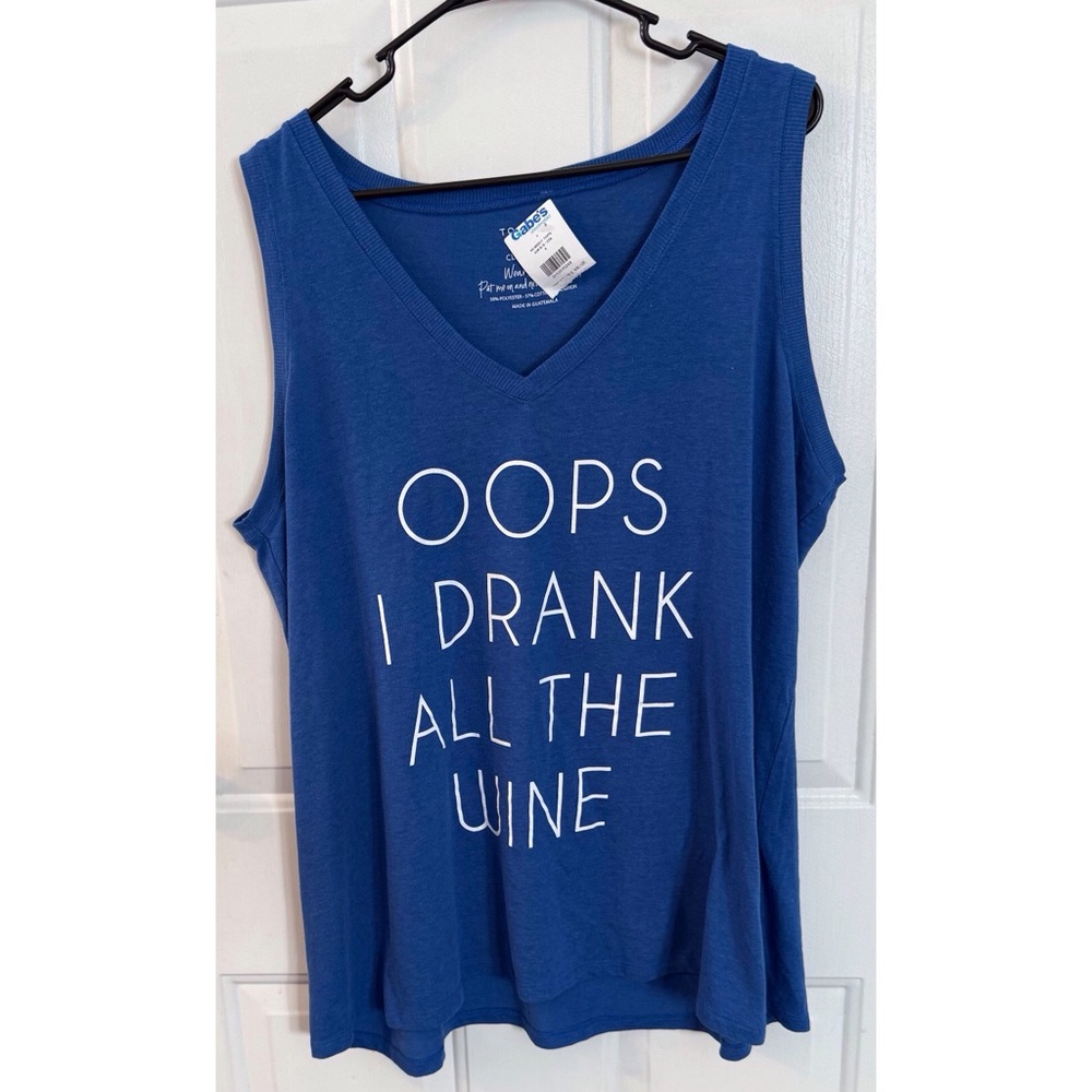 NWT Torrid I Drank All The Wine Tank Top Size 3X